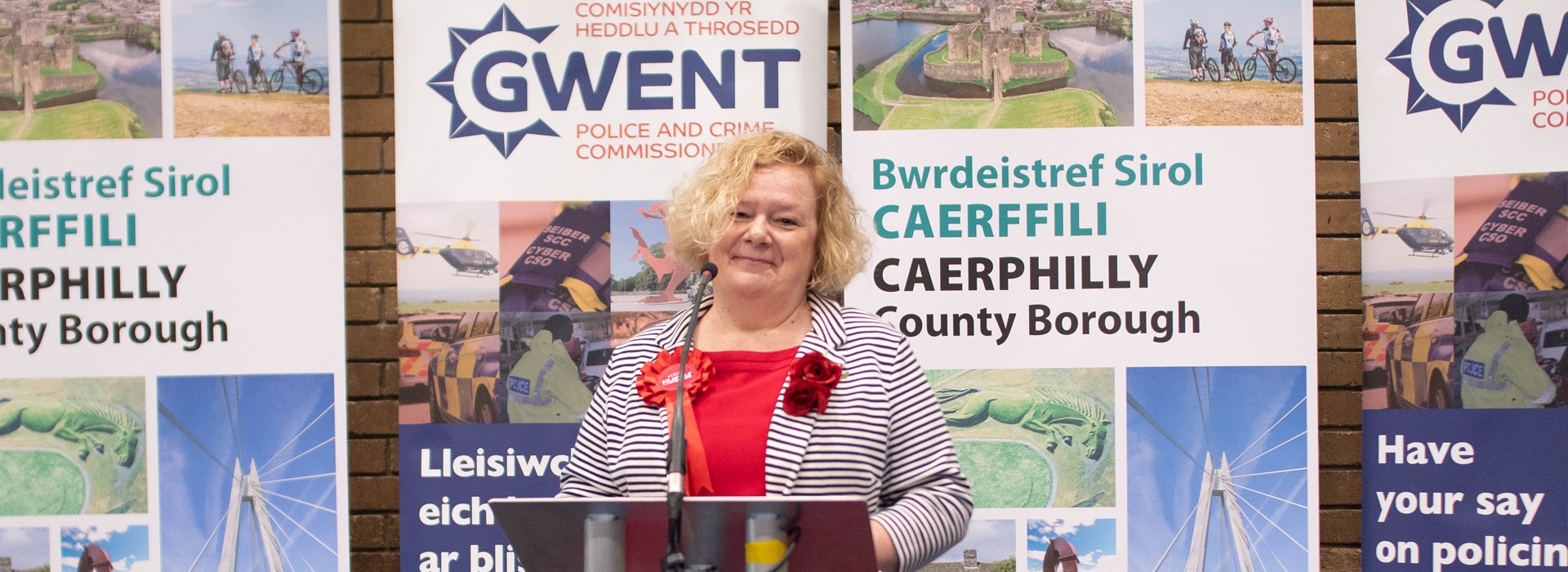 Jane Mudd is elected as the new Police and Crime Commissioner for Gwent.