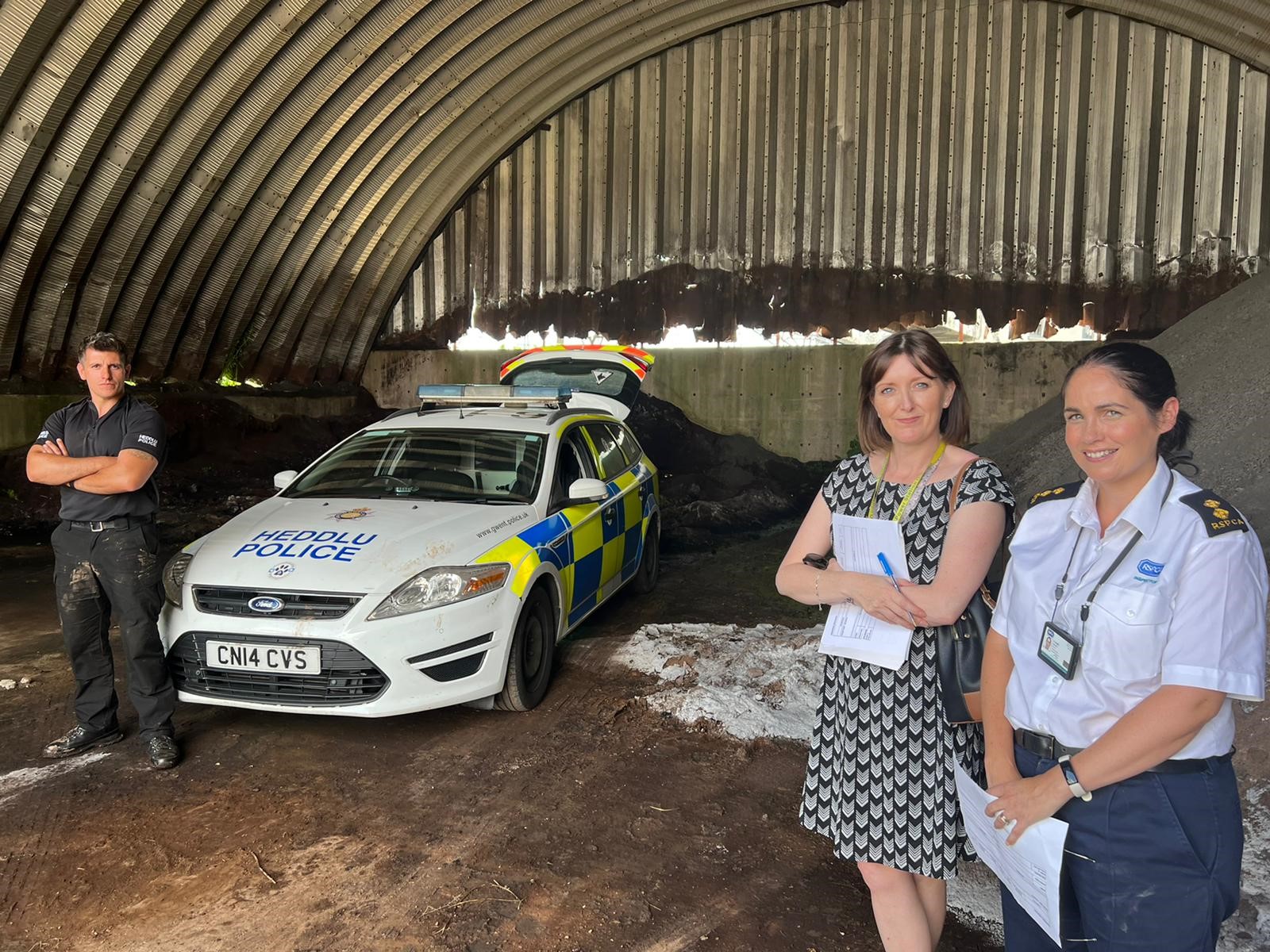 OPCC staff with Gwent Police and RSPCA trainer