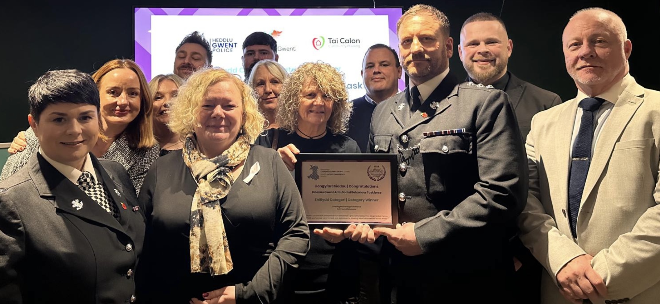 Jane Mudd with Gwent Police officers