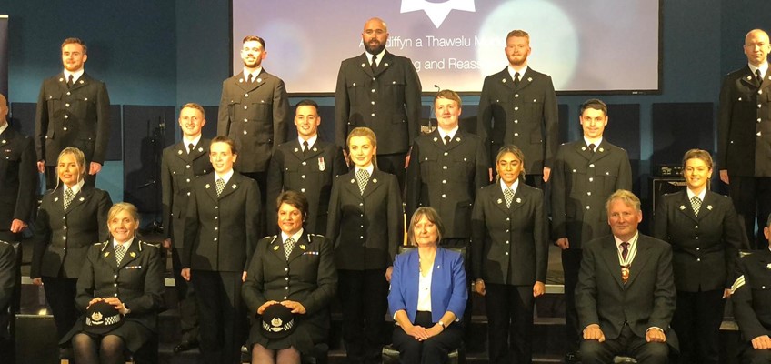 Group photo welcoming the new PCSOs