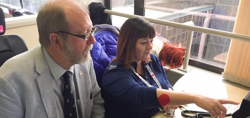 Jeff Cuthbert in control room