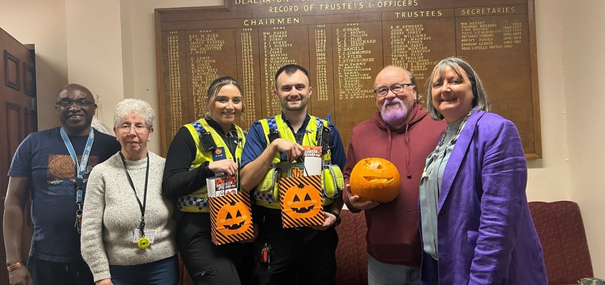 Partners at Halloween event