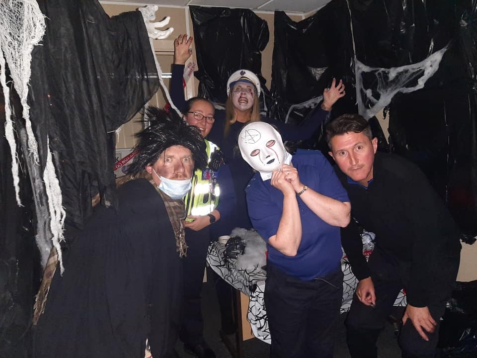 Bryn Mawr team dressed for Halloween