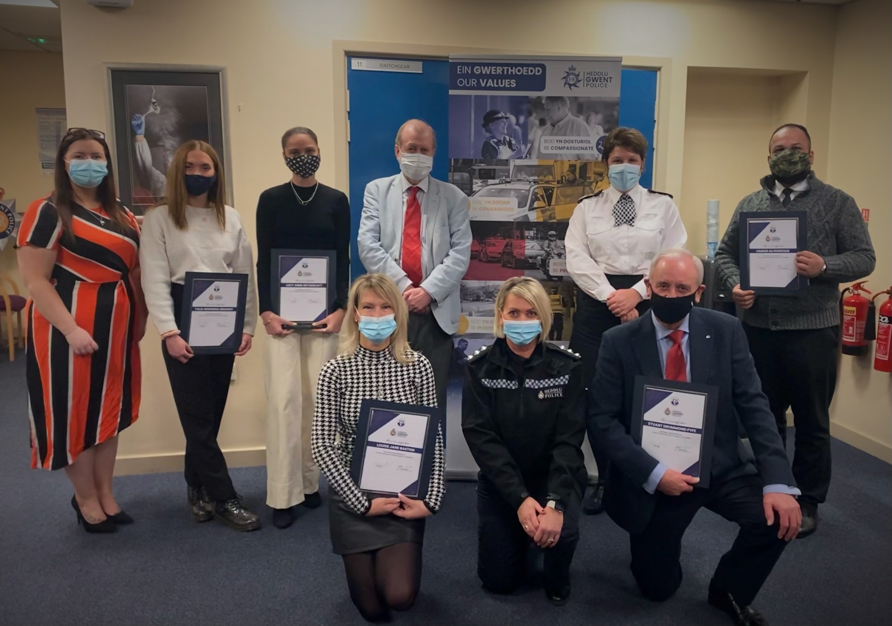 Crime prevention volunteers with pcc and chief constable