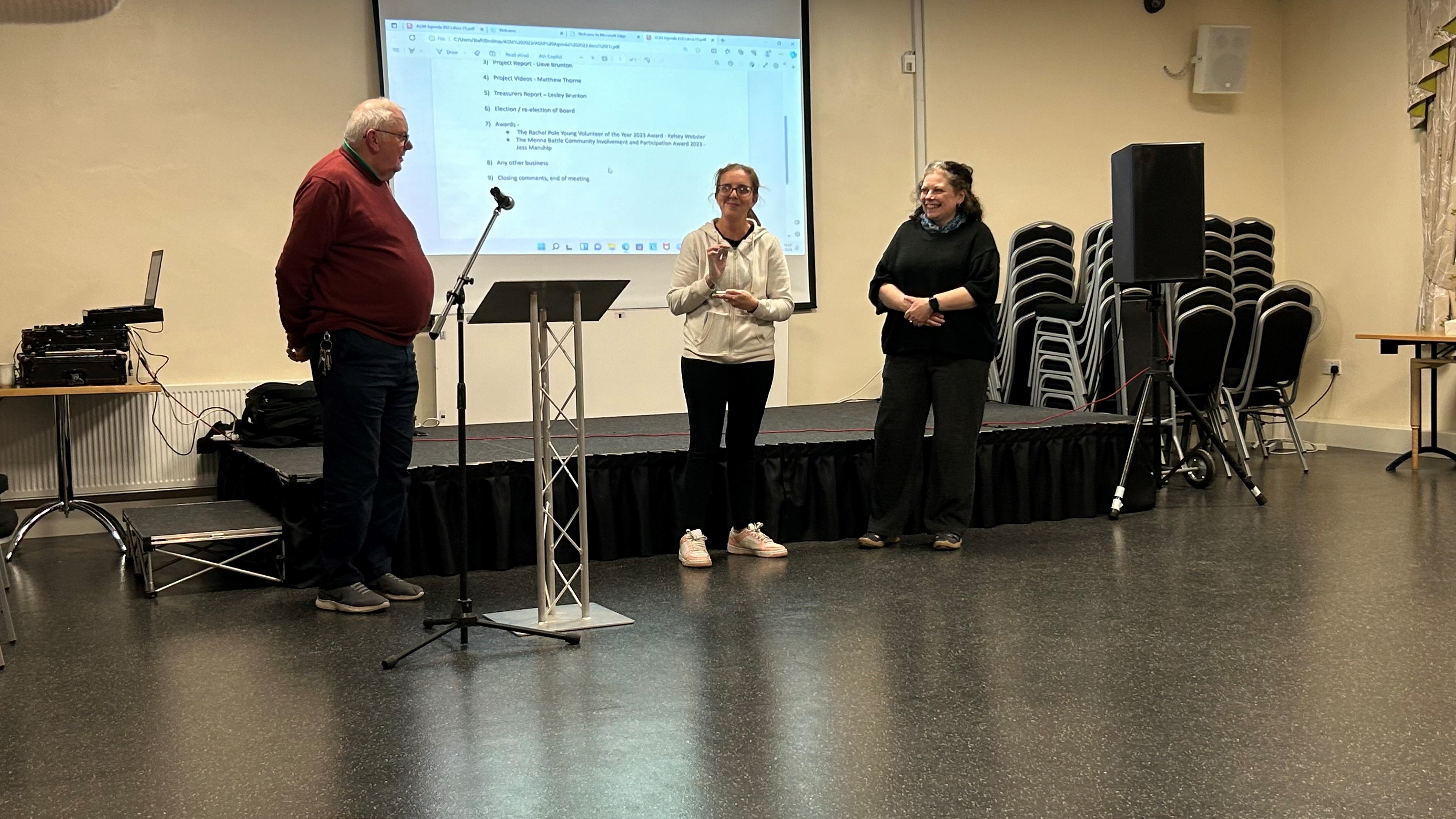 Members of Sydic on stage