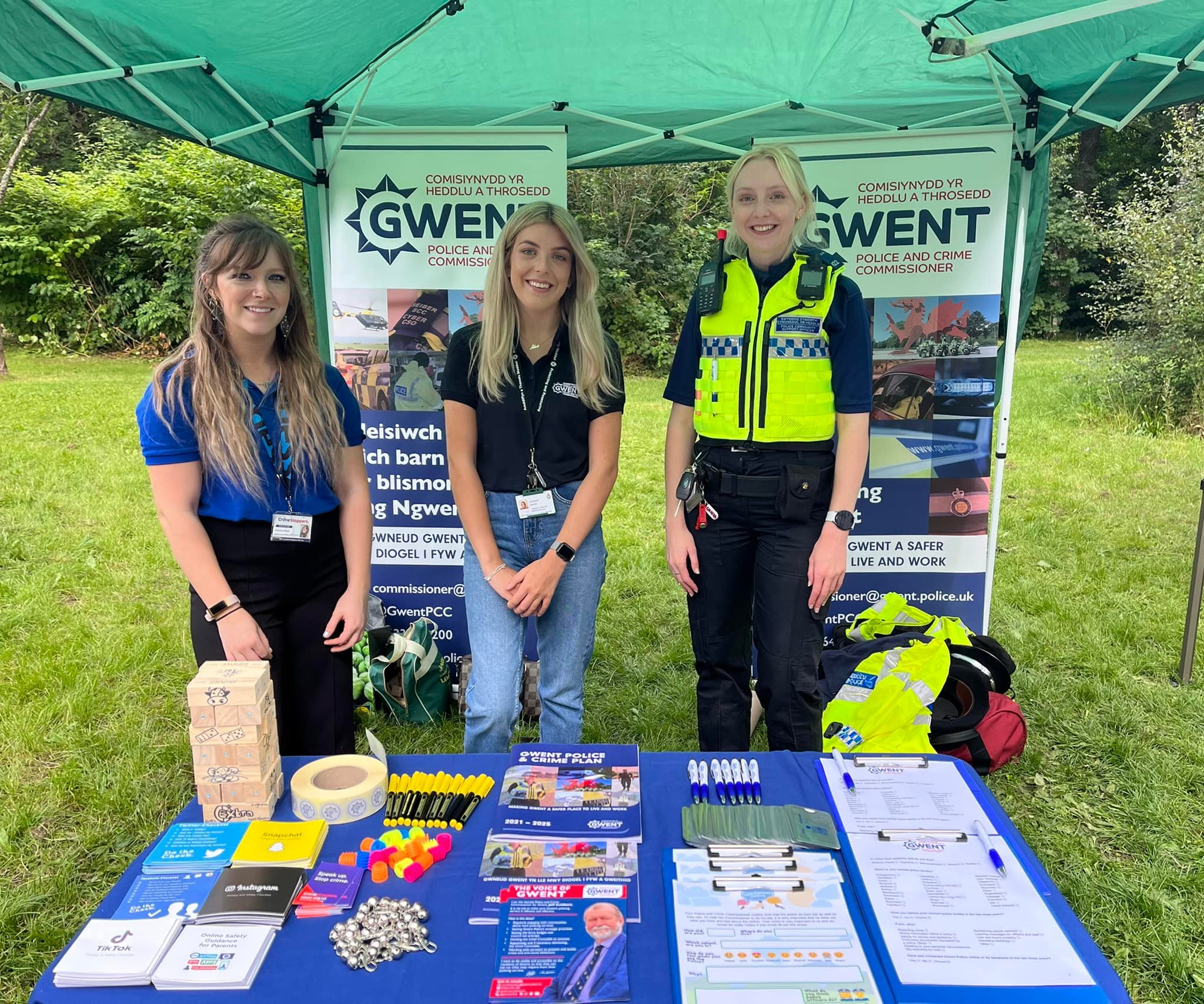 OPCC staff with staff from Fearless and Gwent Police