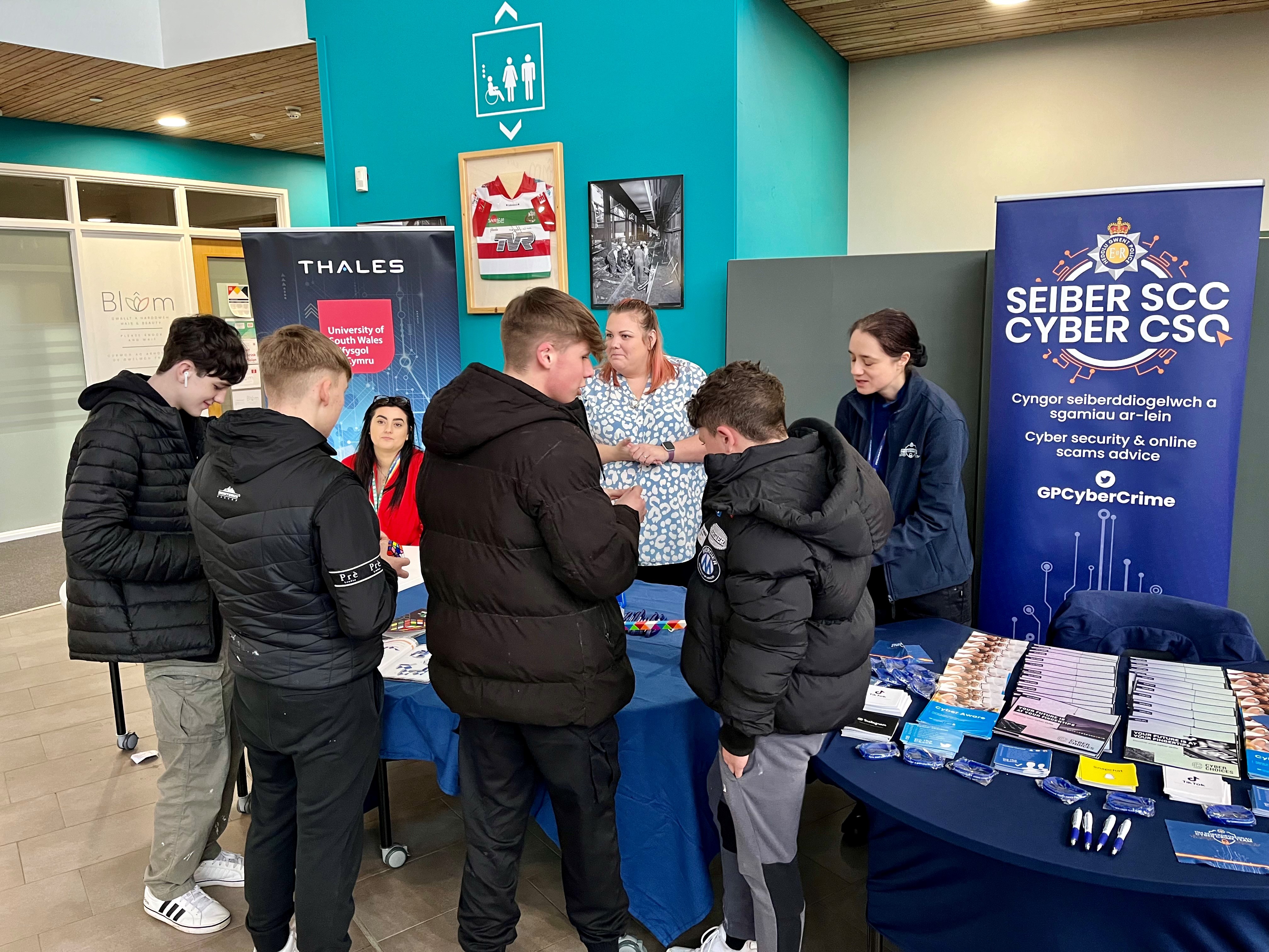 Learners gaining information about how to stay safe online.