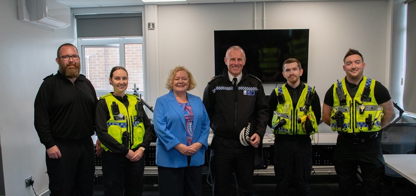 Jane Mudd with Tredegar policing team
