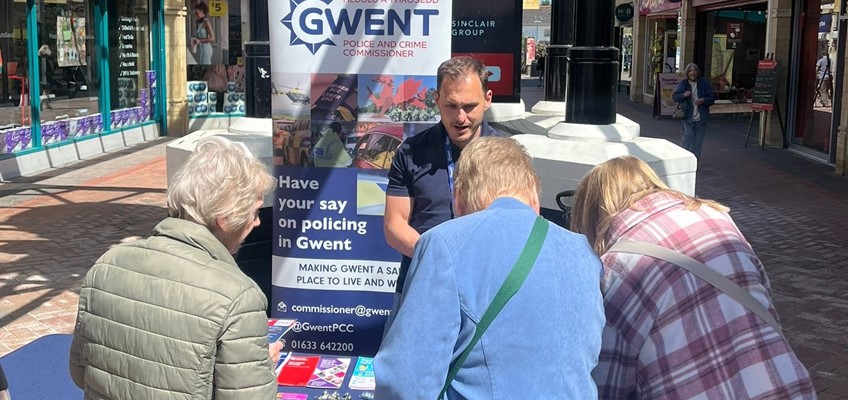 OPCC staff talking to residents