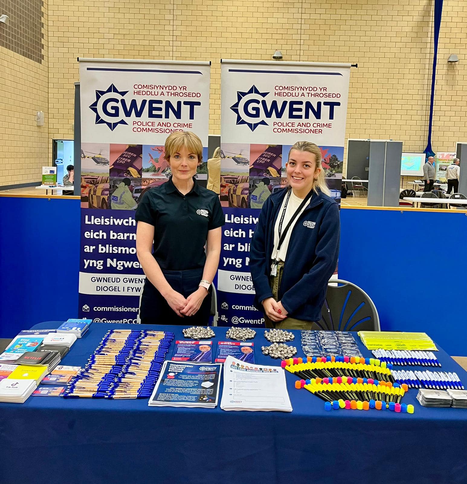OPCC staff behind table 
