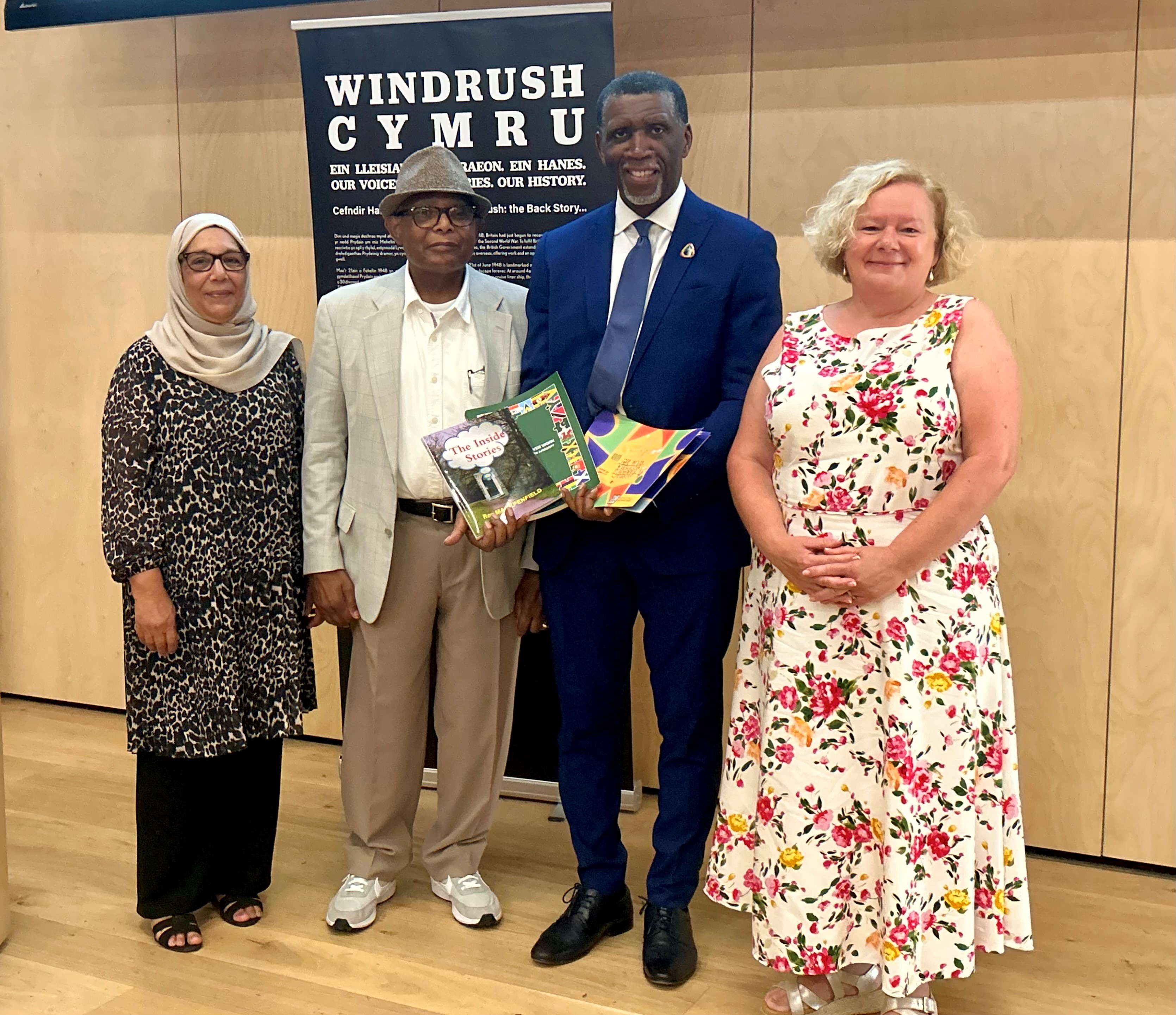 Jane Mudd with Windrush Commissioner and Newport residents