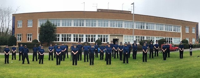 Group photo welcoming the new officers